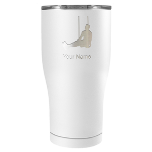 Personalized Male Gymnast Silhouette Laser Engraved on Stainless Steel Gymnastics Tumbler