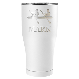 Personalized Crew Silhouette Laser Engraved on Stainless Steel Crew Tumbler