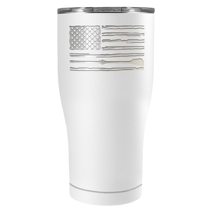 Crew American Flag Laser Engraved on Stainless Steel Crew Tumbler