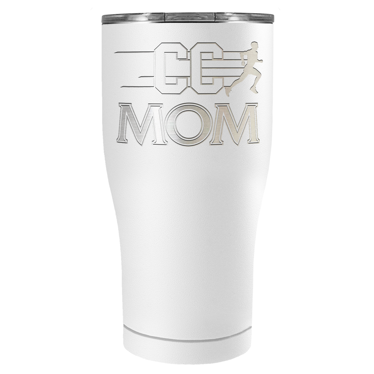 Cross Country Mom Laser Engraved on Stainless Steel Cross Country Tumbler