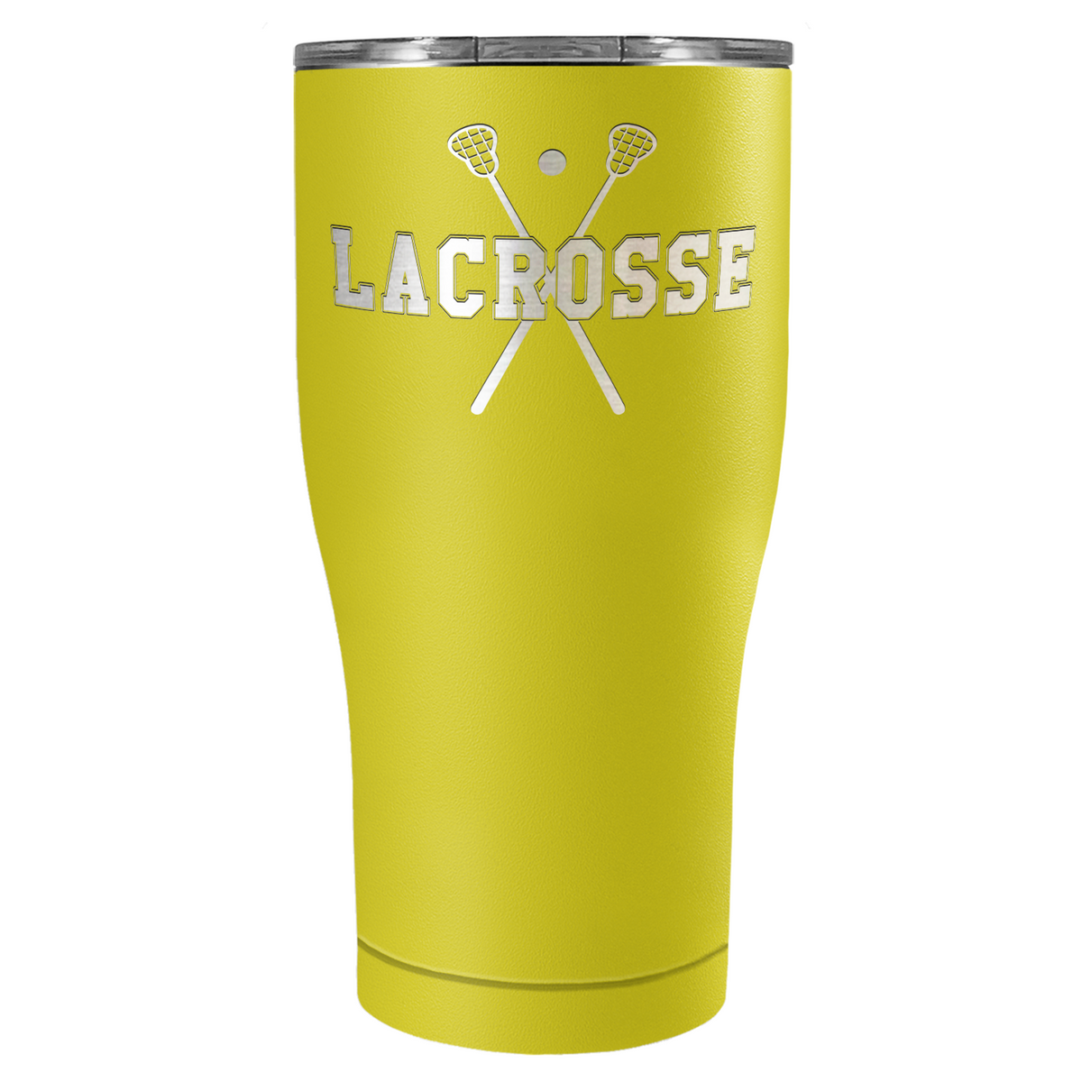 Lacrosse Sticks Laser Engraved on Stainless Steel Lacrosse Tumbler