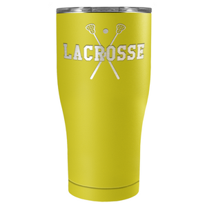 Lacrosse Sticks Laser Engraved on Stainless Steel Lacrosse Tumbler