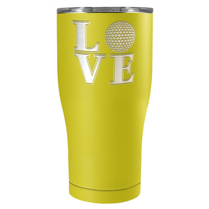 Love Golf Laser Engraved on Stainless Steel Golf Tumbler