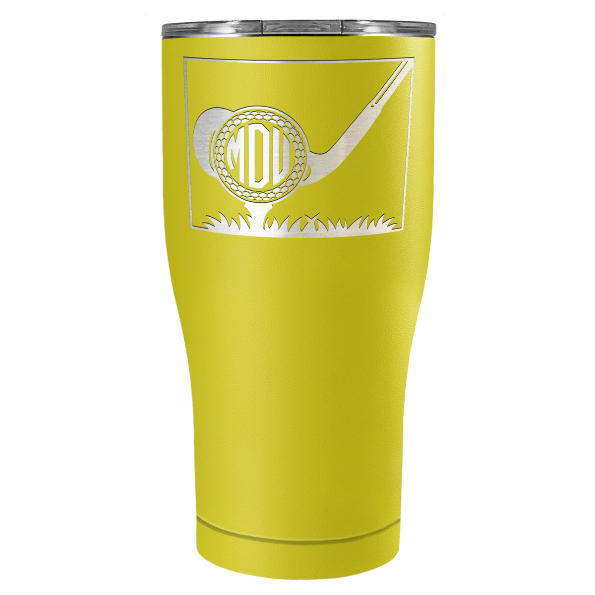 Personalized Monogrammed Golf Ball Laser Engraved on Stainless Steel Golf Tumbler