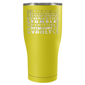 Gymnastics Strength and Focus Laser Engraved on Stainless Steel Gymnastics Tumbler