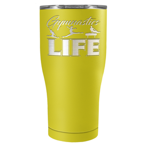 Gymnastics LIFE Silhouettes Laser Engraved on Stainless Steel Gymnastics Tumbler