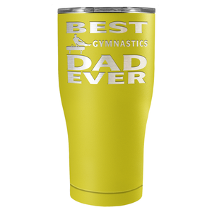 Best Gymnastics Dad Ever Laser Engraved on Stainless Steel Gymnastics Tumbler