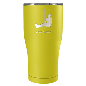 Personalized Male Gymnast Silhouette Laser Engraved on Stainless Steel Gymnastics Tumbler