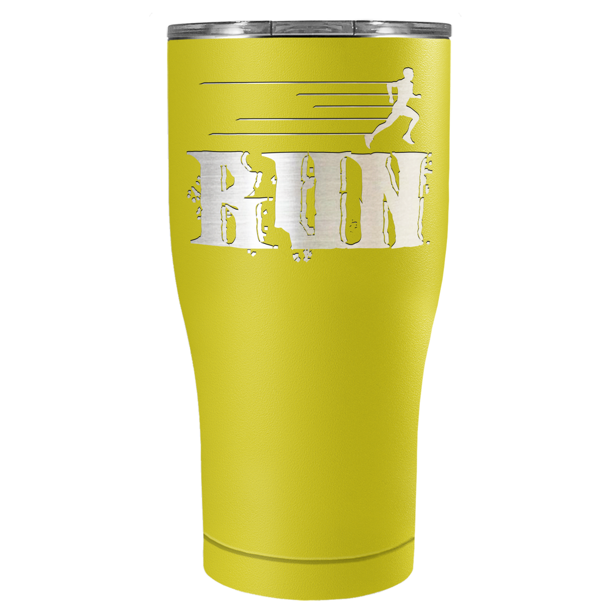 Run Laser Engraved on Stainless Steel Cross Country Tumbler
