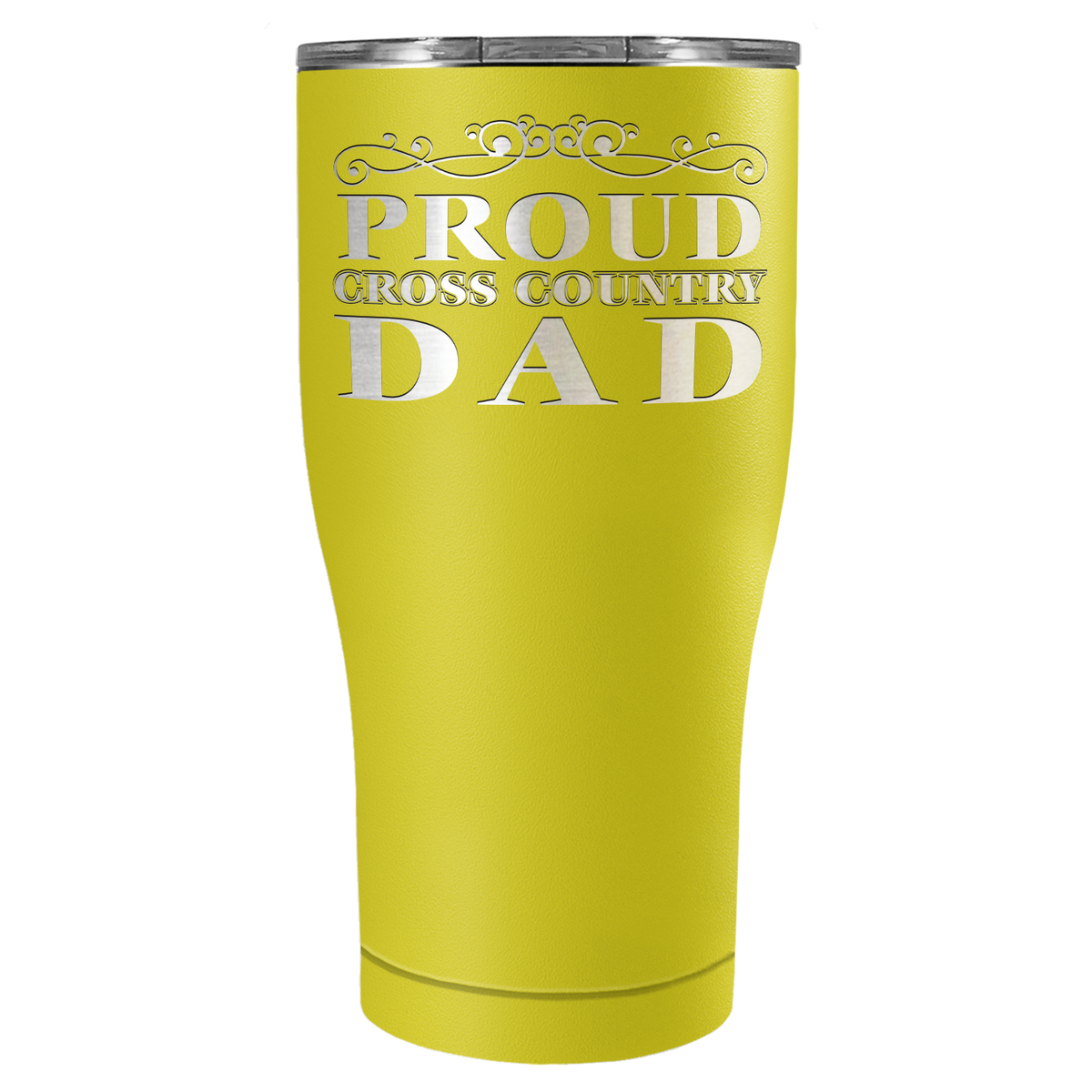 Proud Cross Country Dad Laser Engraved on Stainless Steel Cross Country Tumbler