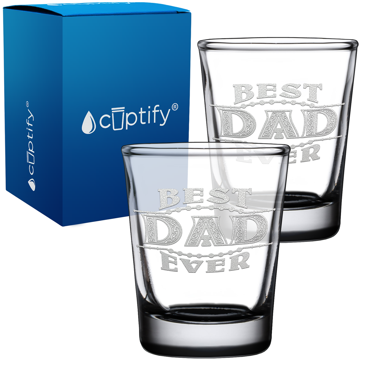Best Dad Ever 2oz Shot Glasses - Set of 2