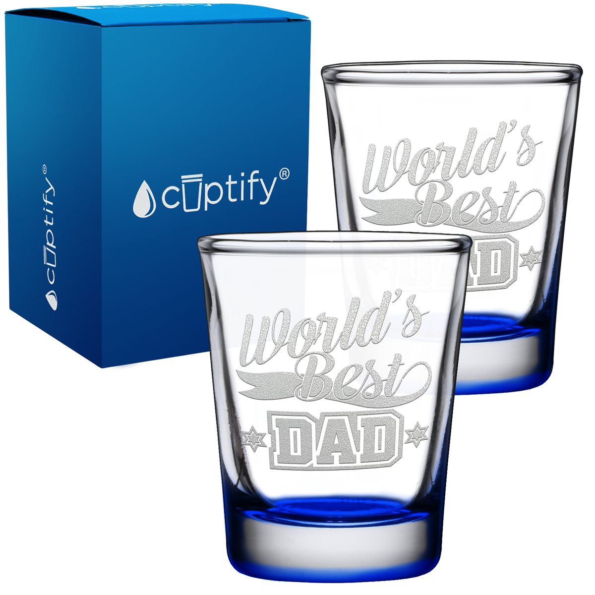 World's Best Dad 2oz Shot Glasses - Set of 2