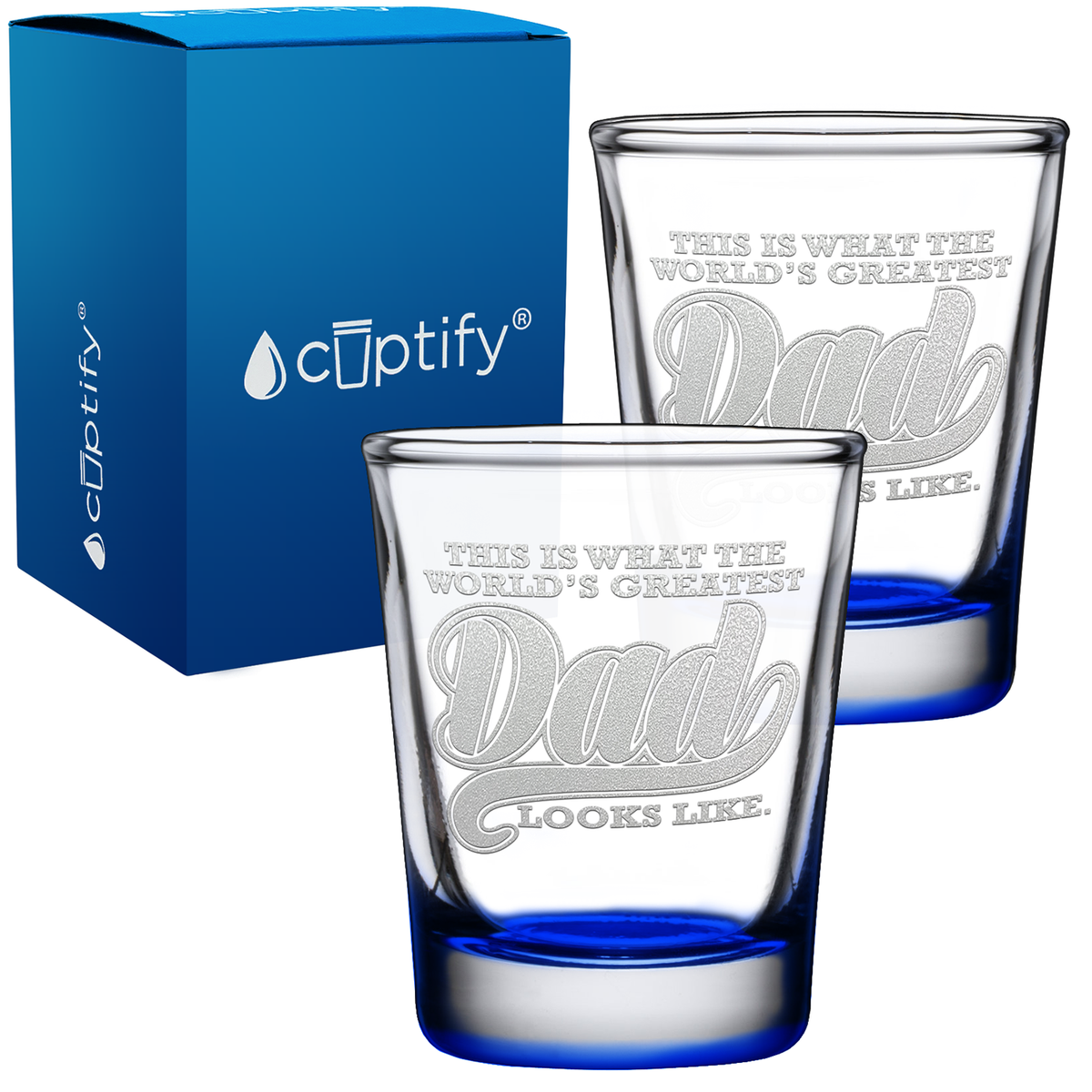 The World's Greatest Dad 2oz Shot Glasses - Set of 2