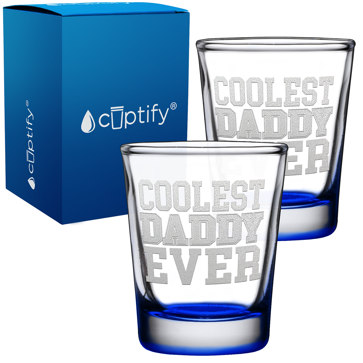 Coolest Daddy Ever 2oz Shot Glasses - Set of 2