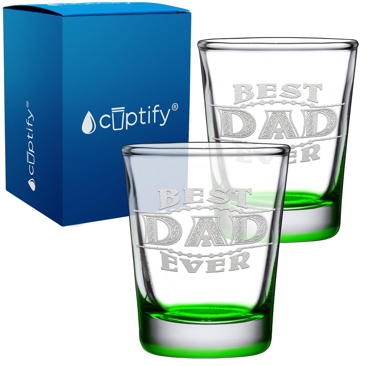 Best Dad Ever 2oz Shot Glasses - Set of 2