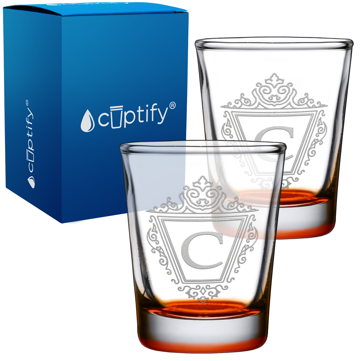 Personalized Classic Crest 2oz Shot Glasses - Set of 2