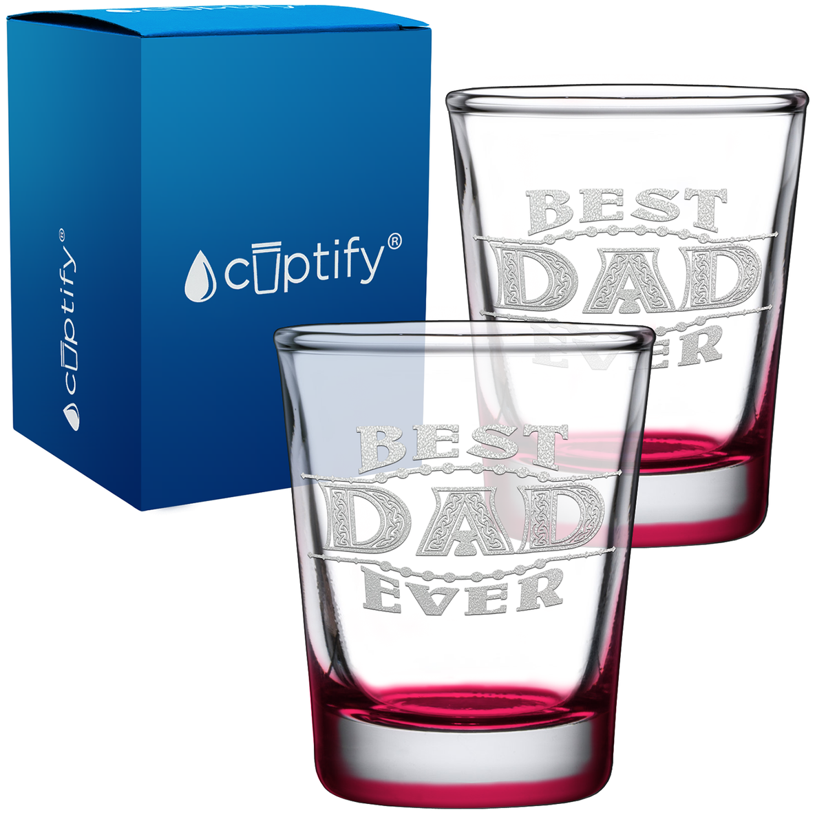 Best Dad Ever 2oz Shot Glasses - Set of 2