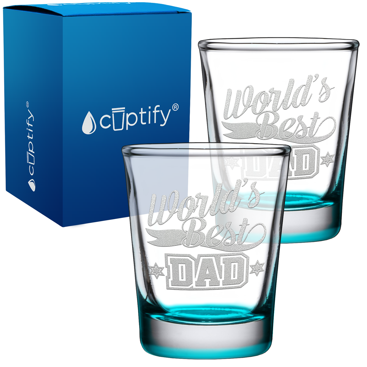 World's Best Dad 2oz Shot Glasses - Set of 2