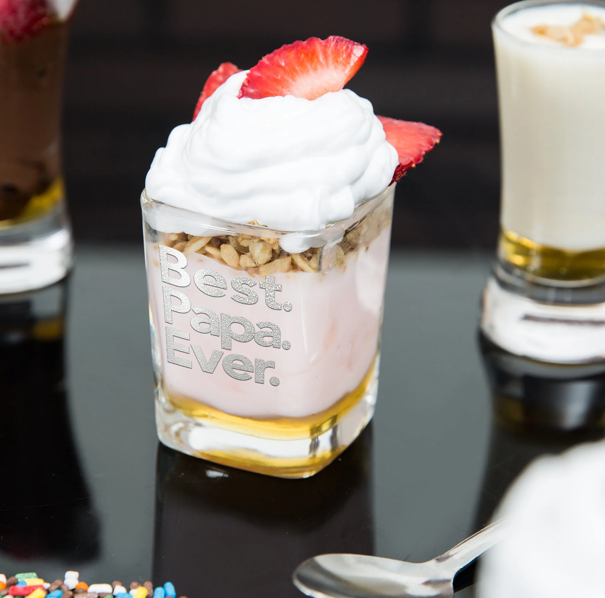Best Papa Ever 2oz Square Shot Glasses - Set of 2