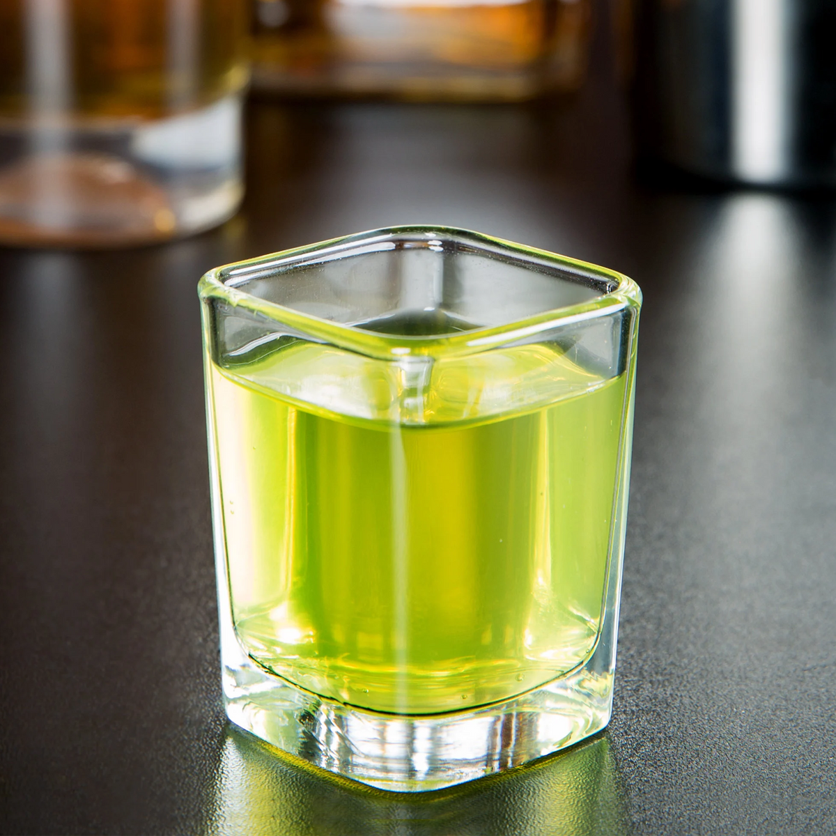 Black Bottom 2oz Square Shot Glasses - Set of 2