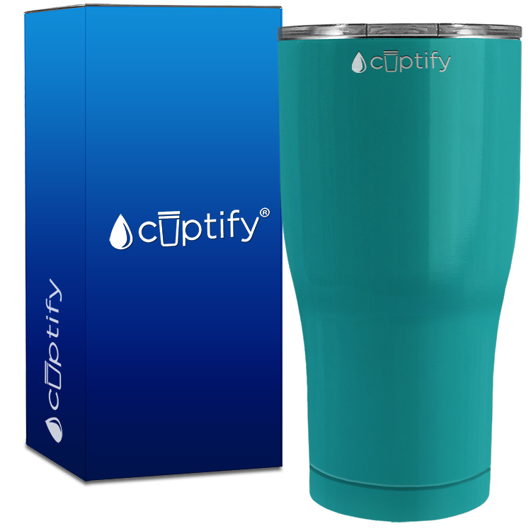 Aqua Blue Gloss 27oz Curve Tumbler