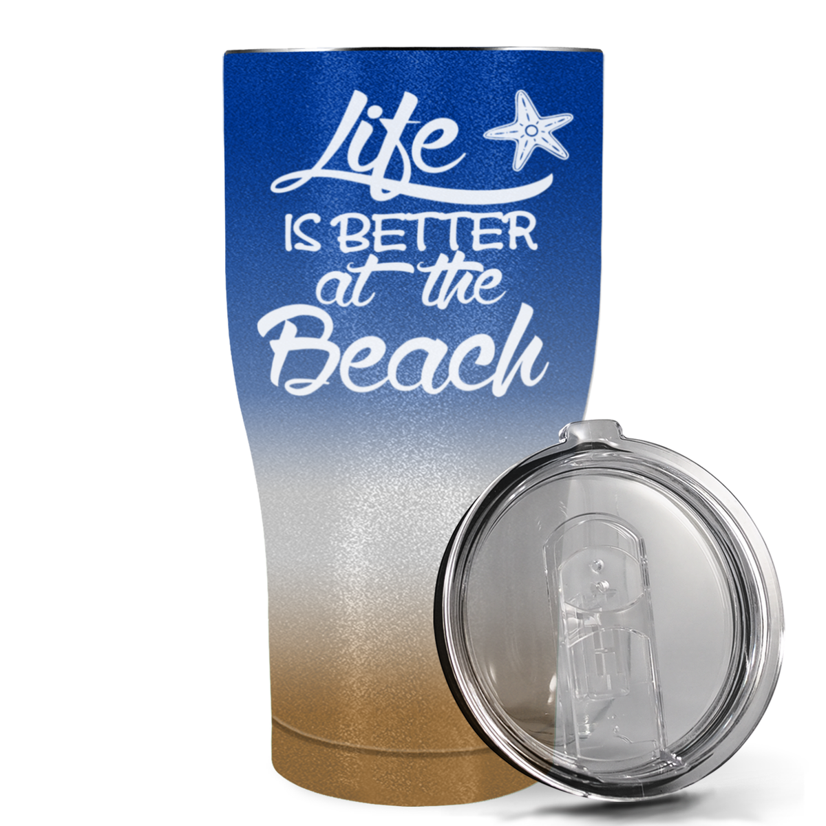 Life is Better at the Beach on 30oz Curve Tumbler