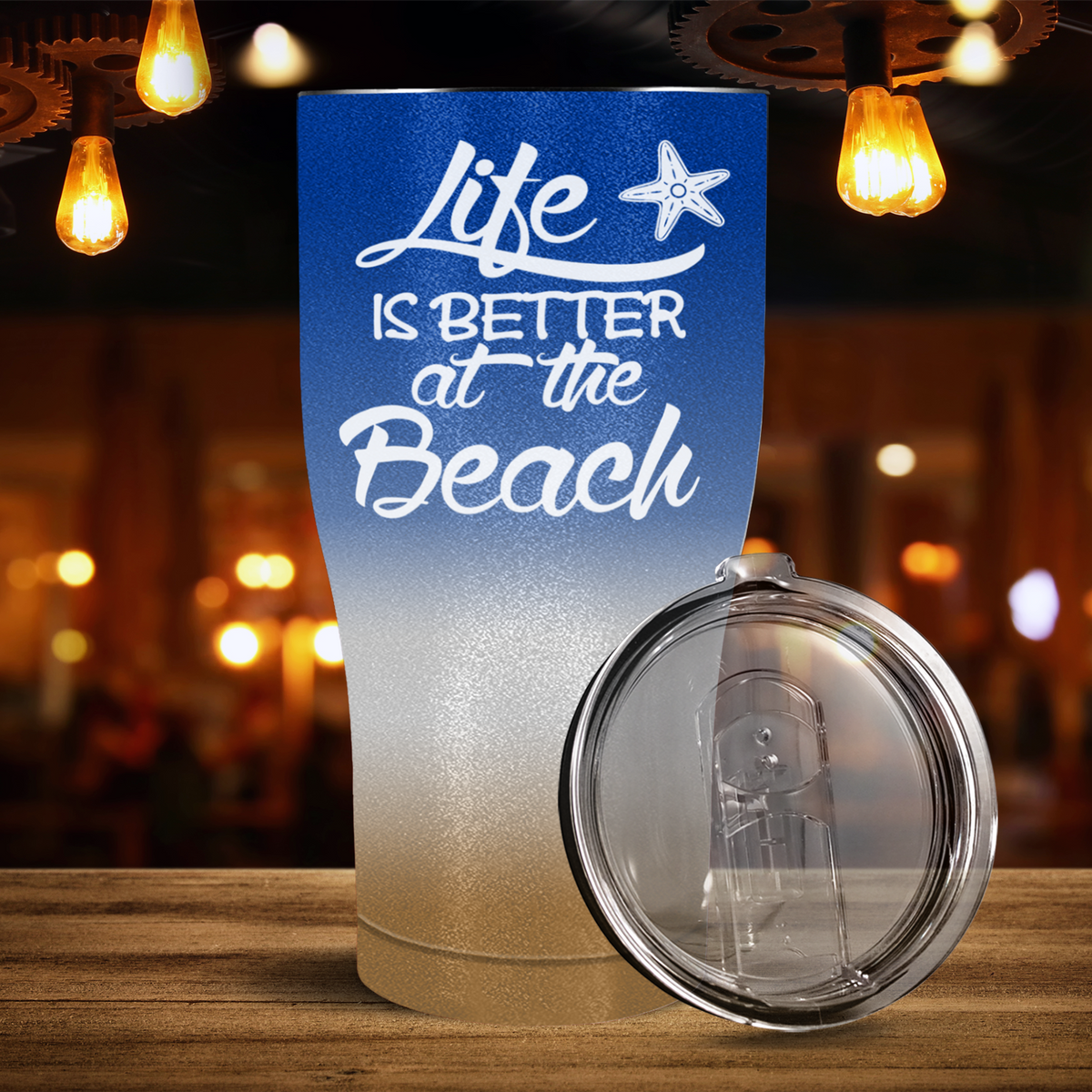 Life is Better at the Beach on 30oz Curve Tumbler