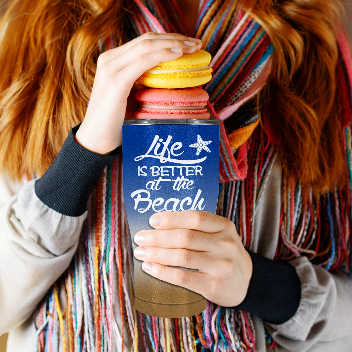 Life is Better at the Beach on 30oz Curve Tumbler