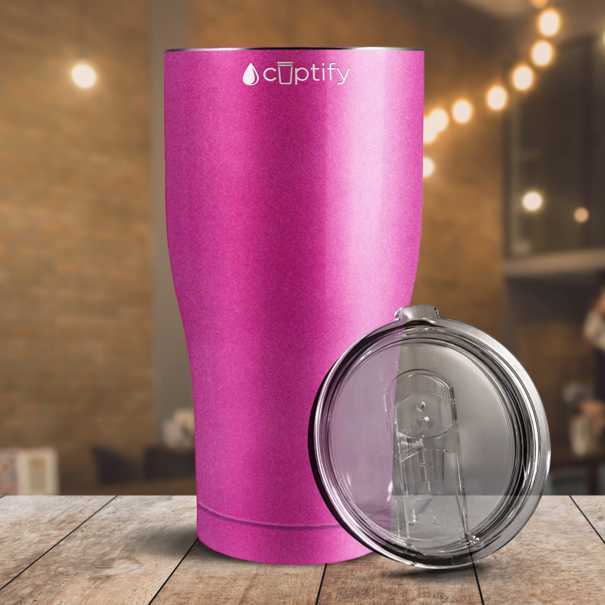 Pink Glitter 27oz Curve Tumbler