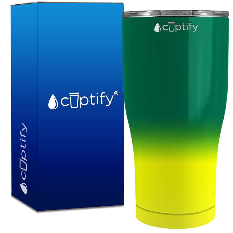 Green Yellow Ombre 27oz Curve Tumbler