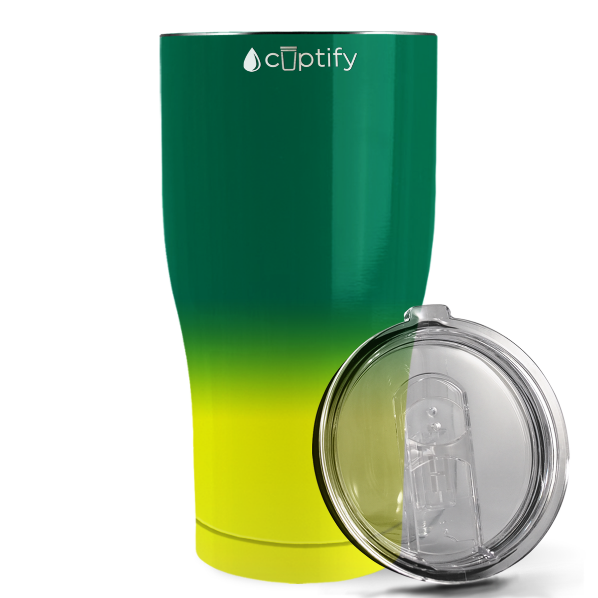Green Yellow Ombre 27oz Curve Tumbler