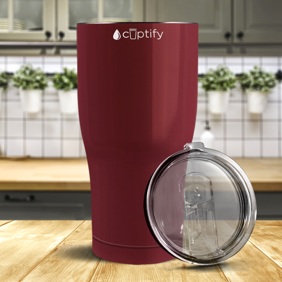 Maroon Gloss 27oz Curve Tumbler