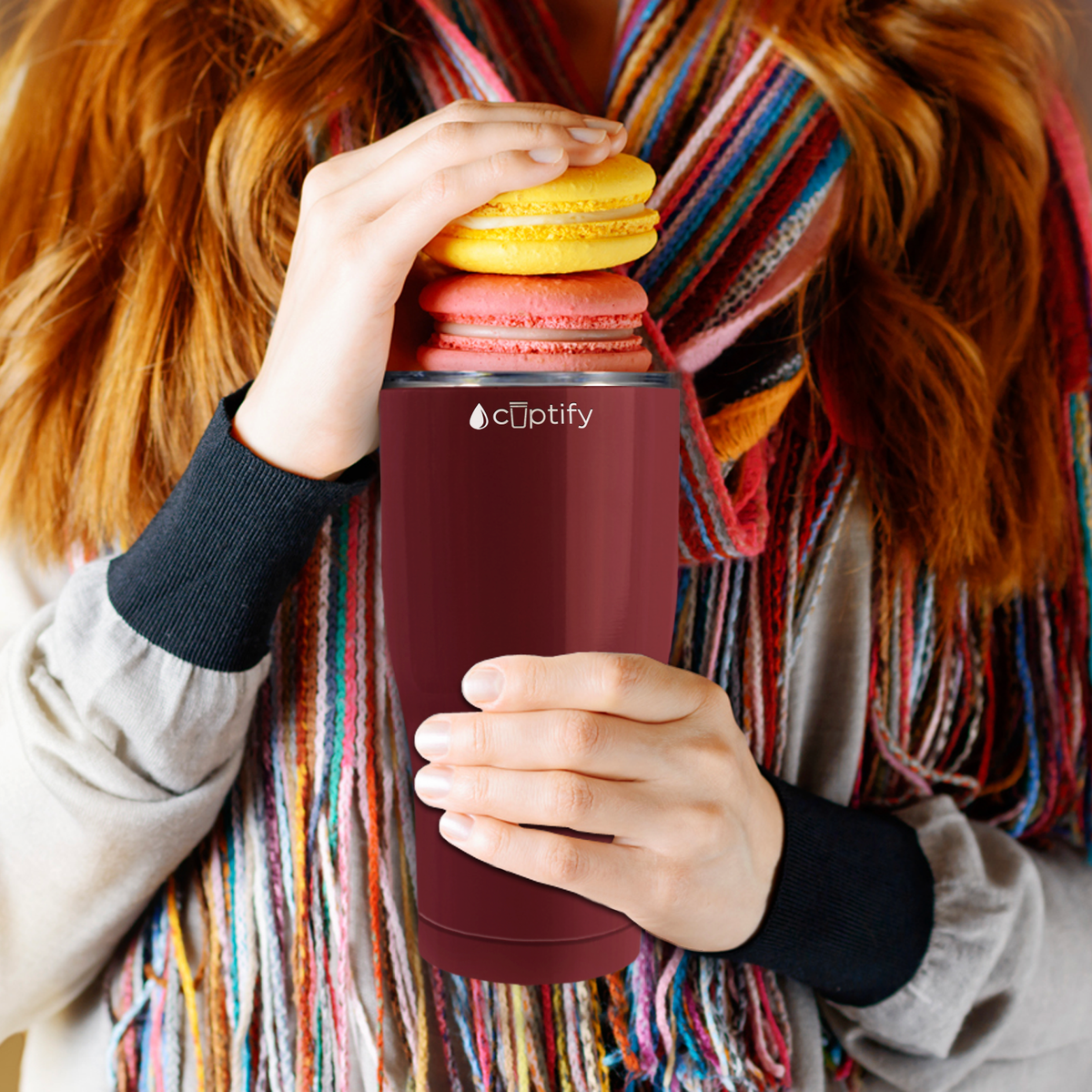 Maroon Gloss 27oz Curve Tumbler