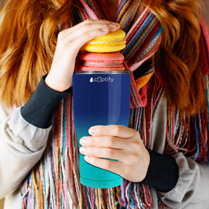 Navy Blue Seafoam Ombre 27oz Curve Tumbler