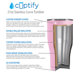 Pink Pastel Gloss 27oz Curve Tumbler