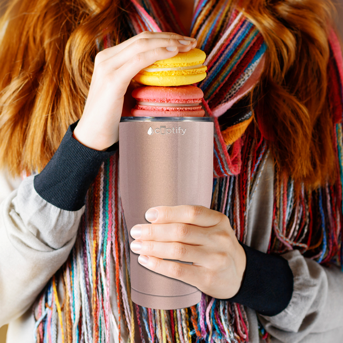 Rose Gold 27oz Curve Tumbler