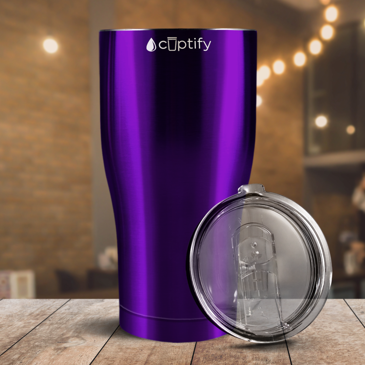 Purple Translucent 27oz Curve Tumbler