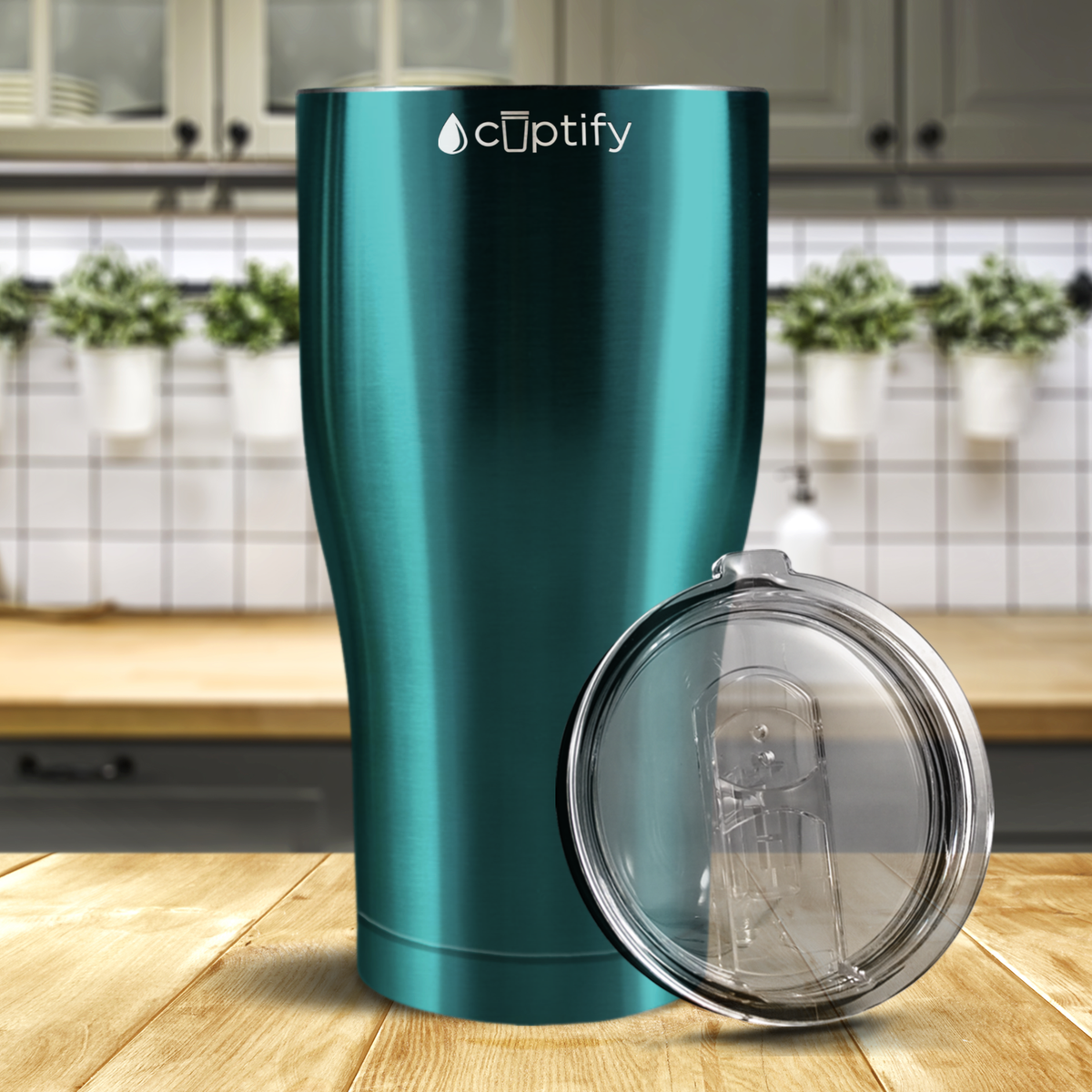 Teal Translucent 27oz Curve Tumbler