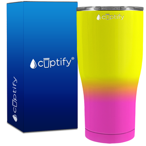 Yellow Pink Ombre 27oz Curve Tumbler