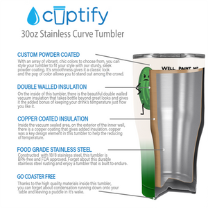 Paint me Green and Call Me a Pickle on 30oz Curve Tumbler