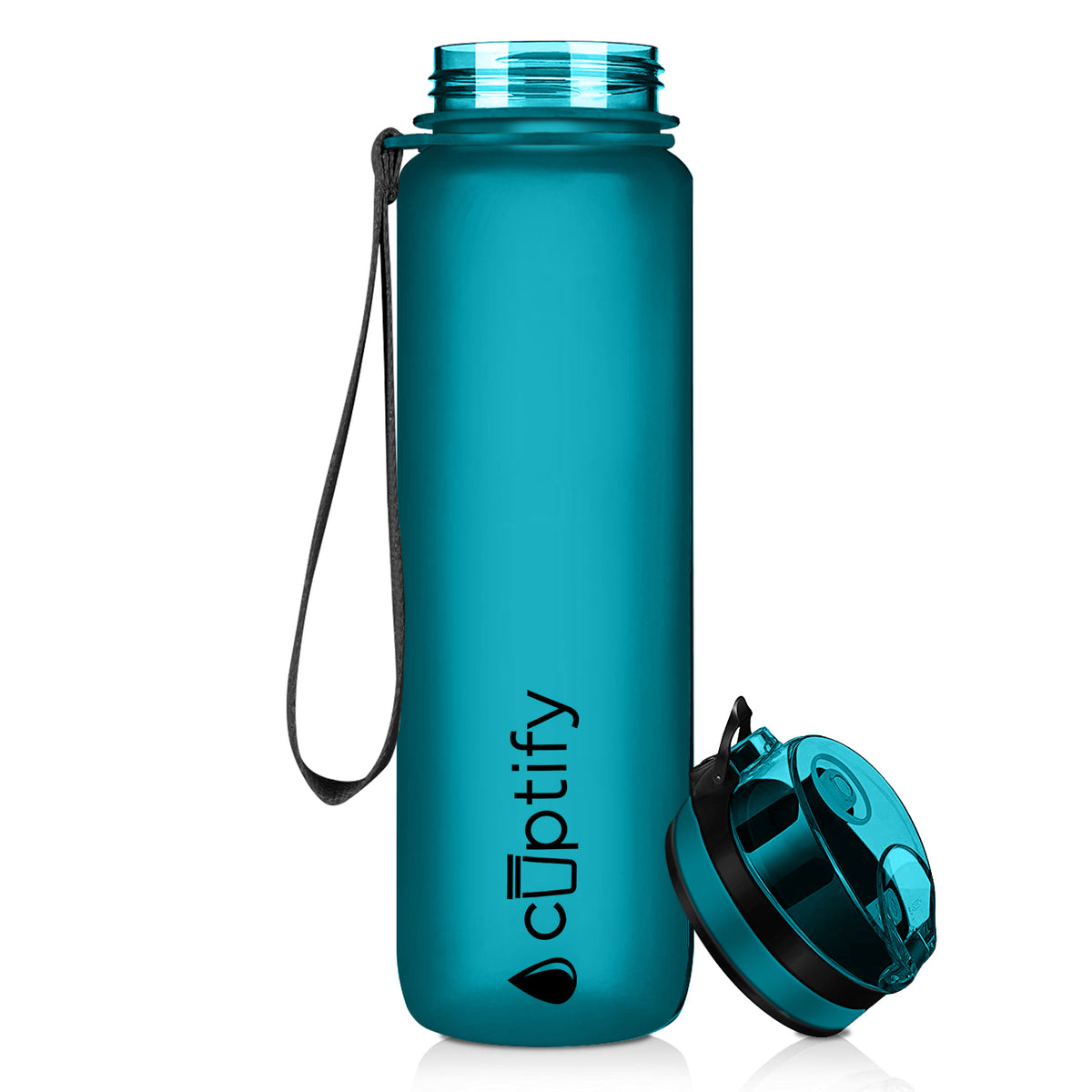 Teal Frosted 32 oz Hydration Tracker Water Bottle