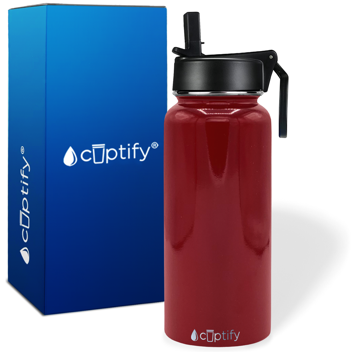 Blood Red Gloss 32oz Wide Mouth Water Bottle