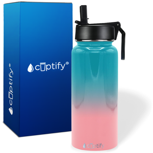 Cotton Candy Ombre 32oz Wide Mouth Water Bottle