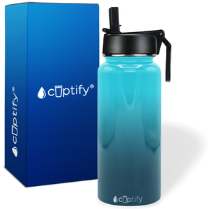 Deep Sea Ombre 32oz Wide Mouth Water Bottle