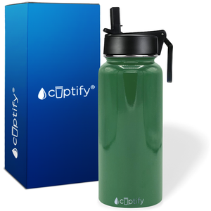 Kelly Green Gloss 32oz Wide Mouth Water Bottle