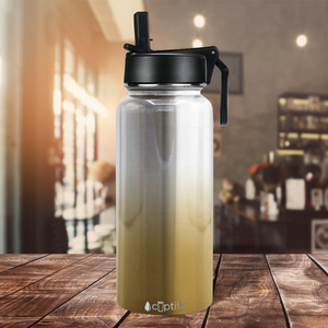 Gold Ombre Translucent 32oz Wide Mouth Water Bottle