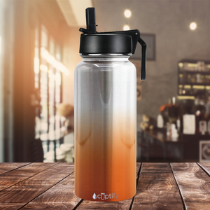 Orange Ombre Translucent 32oz Wide Mouth Water Bottle