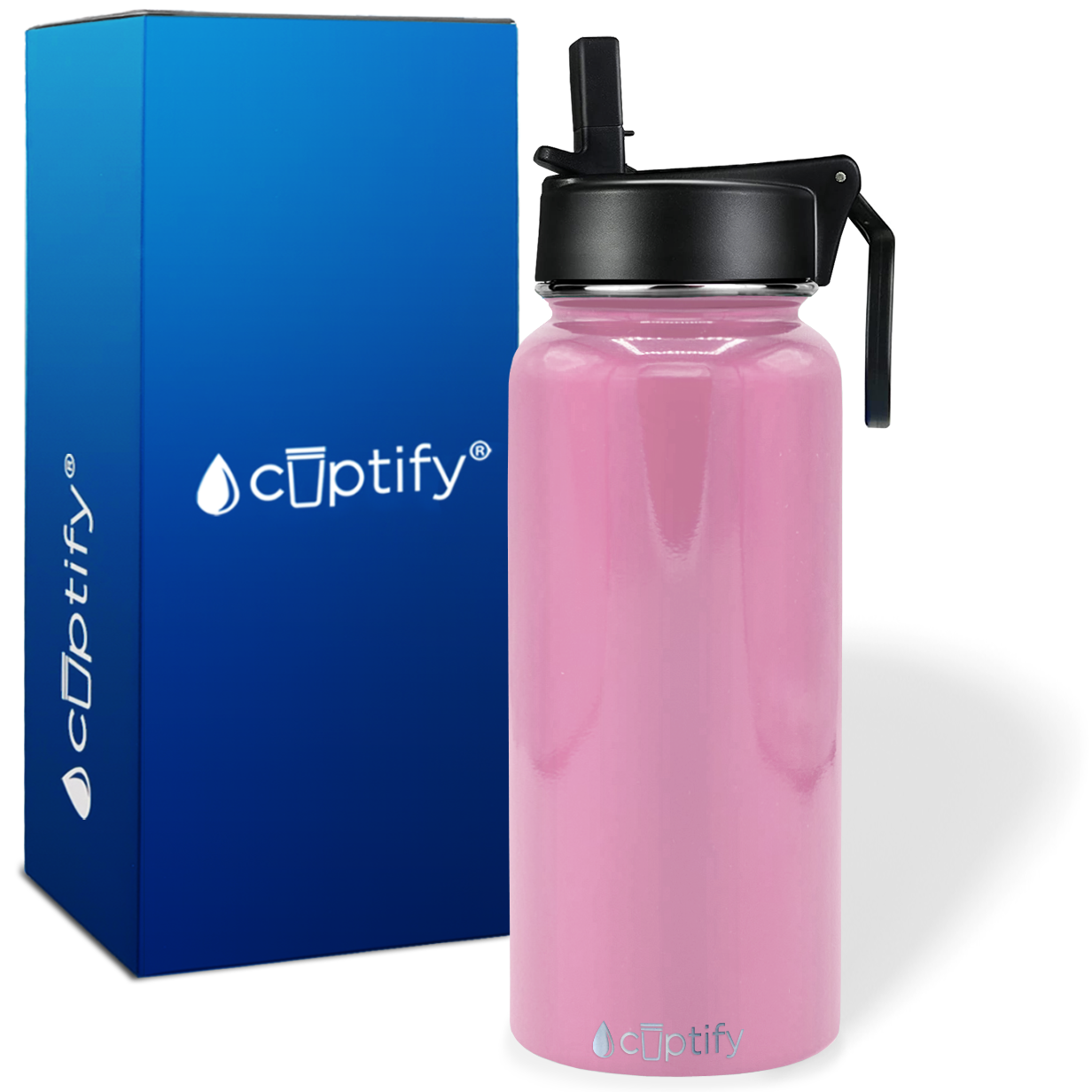 Baby Pink Gloss 32oz Wide Mouth Water Bottle