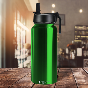 Green Translucent 32oz Wide Mouth Water Bottle