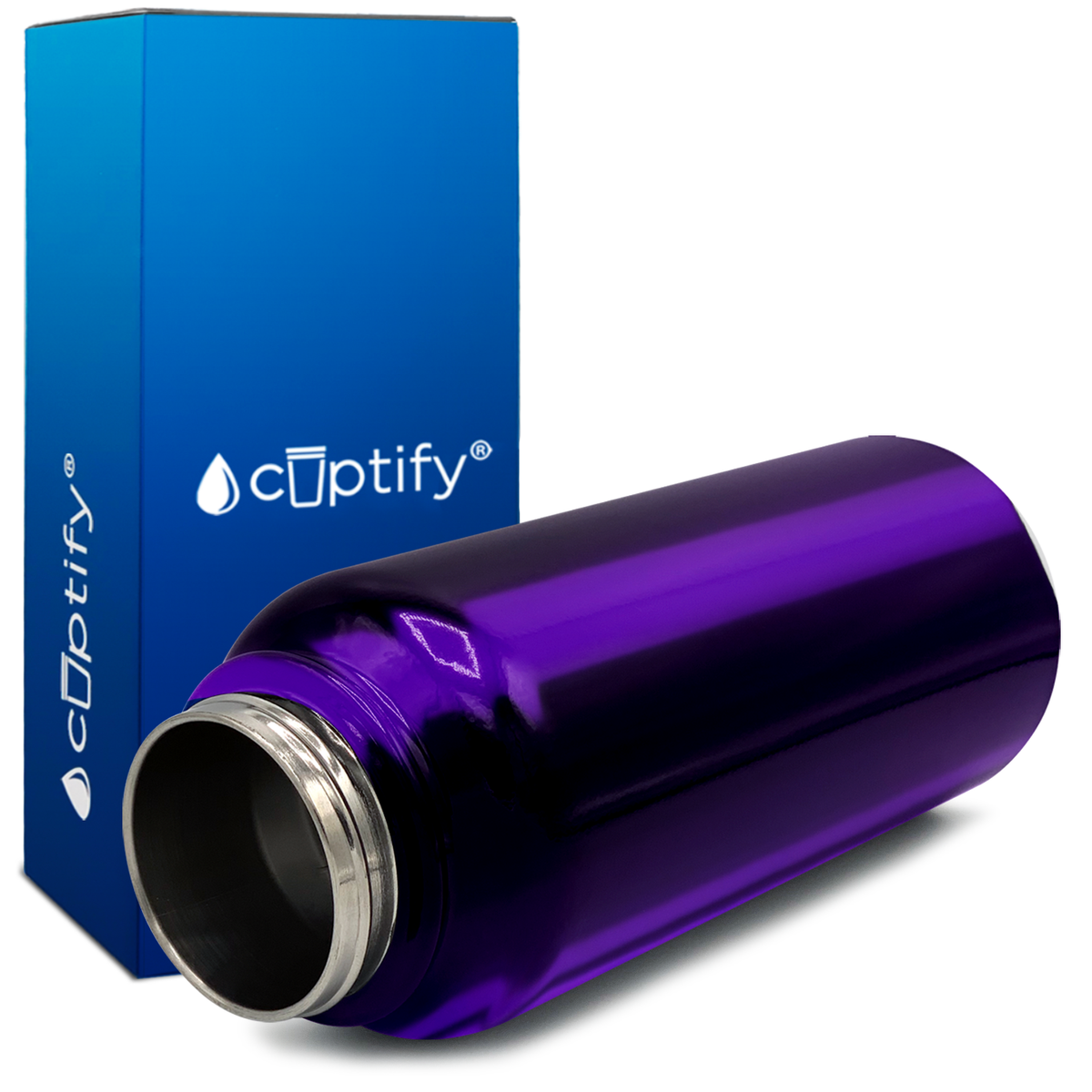 Purple Translucent 32oz Wide Mouth Water Bottle